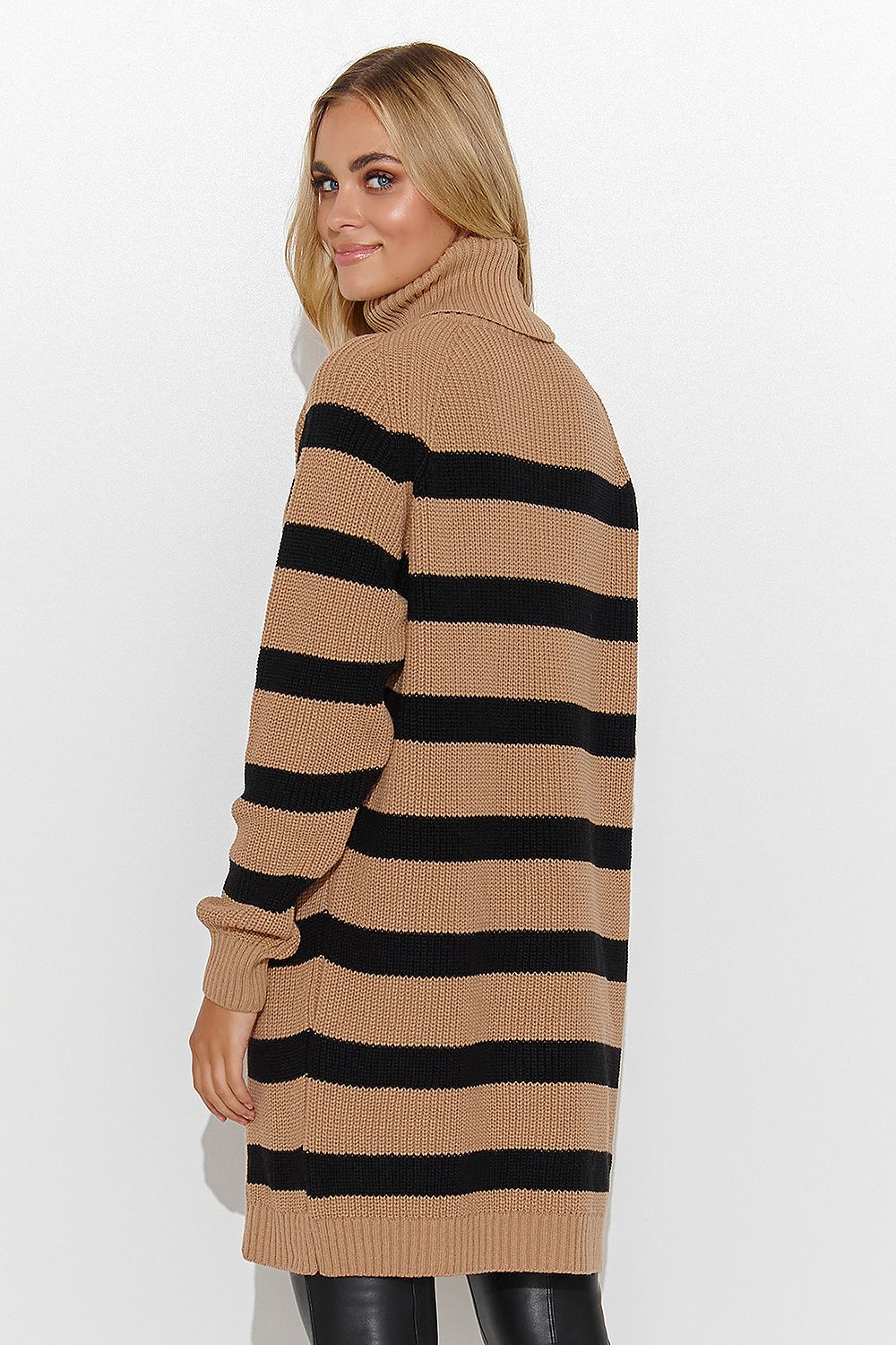   Golf Damski Model S138 Camel/Black - Makadamia 